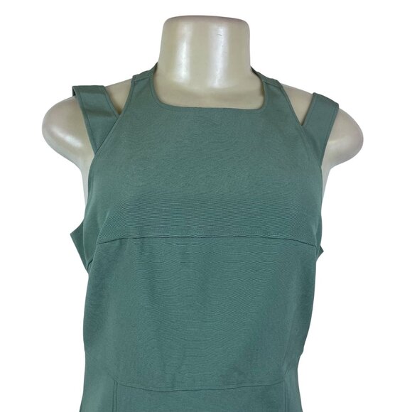 Maria Bianca Nero Womens Green Sleeveless Sheath Back Cutout Dress Sz M - Picture 4 of 8